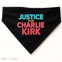 Justice For Charlie Kirk Pray Tribute USA-Made Doggie Bandana thumb 0