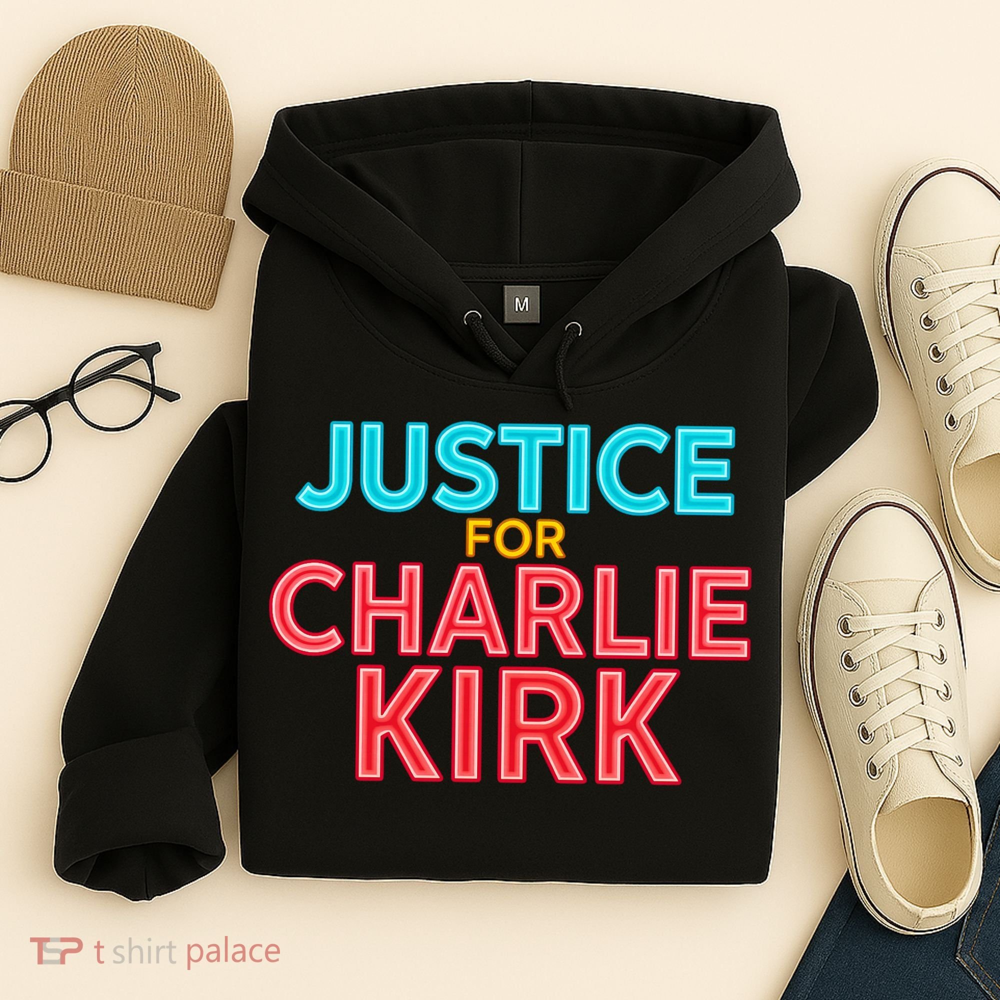 Justice For Charlie Kirk Pray Tribute Hoodie