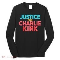 Justice For Charlie Kirk Pray Tribute Long Sleeve Shirt thumb 0