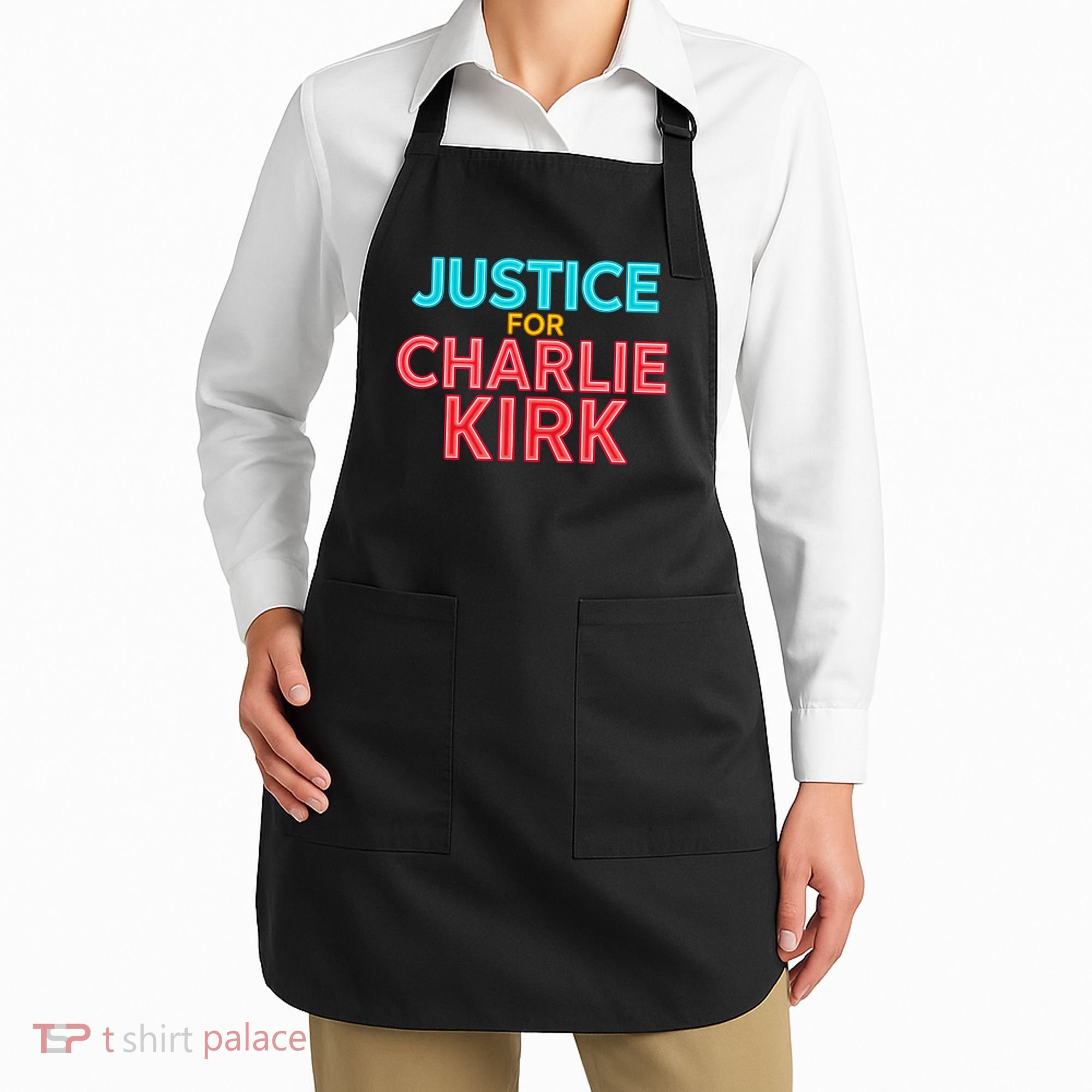 Justice For Charlie Kirk Pray Tribute Apron