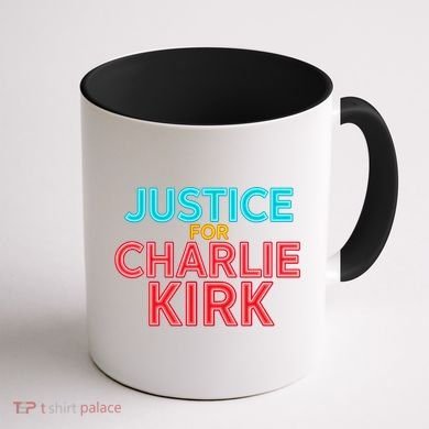 Justice For Charlie Kirk Pray Tribute Coffee Mug back