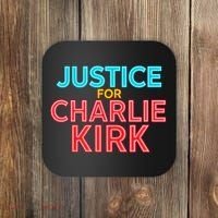 Justice For Charlie Kirk Pray Tribute Coaster thumb 0