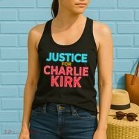 Justice For Charlie Kirk Pray Tribute Women's Tank Top thumb 2