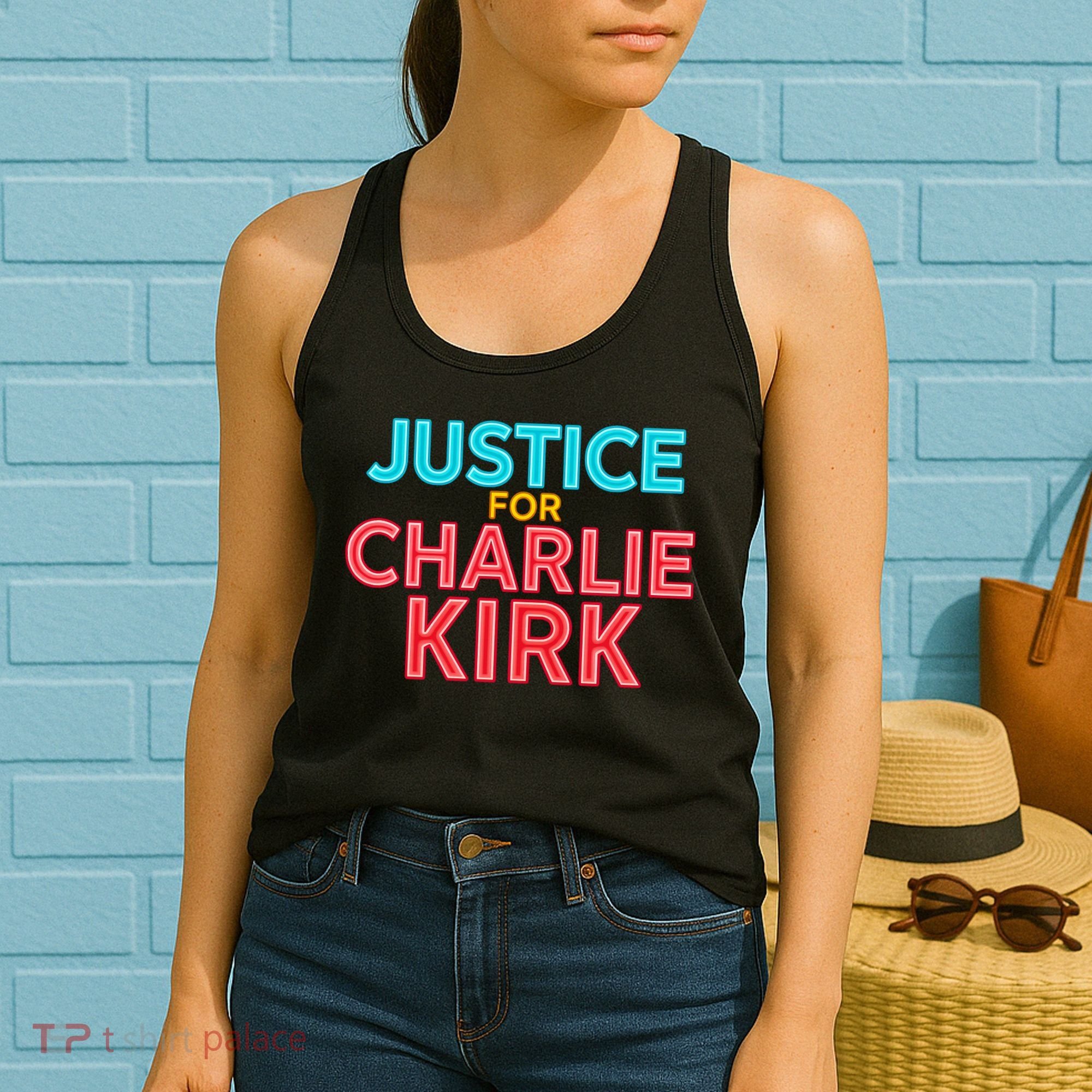 Justice For Charlie Kirk Pray Tribute Women's Tank Top