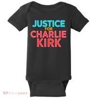 Justice For Charlie Kirk Pray Tribute Baby Bodysuit thumb 0