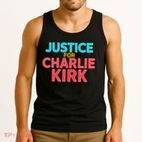 Justice For Charlie Kirk Pray Tribute Tank Top thumb 3