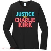 Justice For Charlie Kirk Pray Tribute Women's Long Sleeve Shirt thumb 0