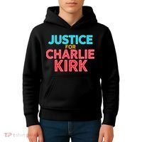 Justice For Charlie Kirk Pray Tribute Kids Hoodie thumb 4