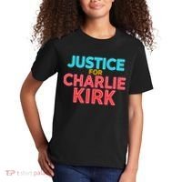 Justice For Charlie Kirk Pray Tribute Kids T-Shirt thumb 2