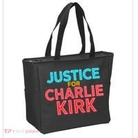 Justice For Charlie Kirk Pray Tribute Tote Bag thumb 2