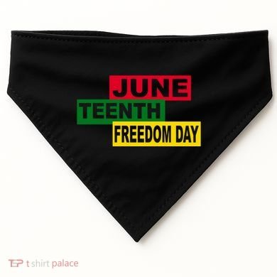 Juneteenth Freedom Day USA-Made Doggie Bandana