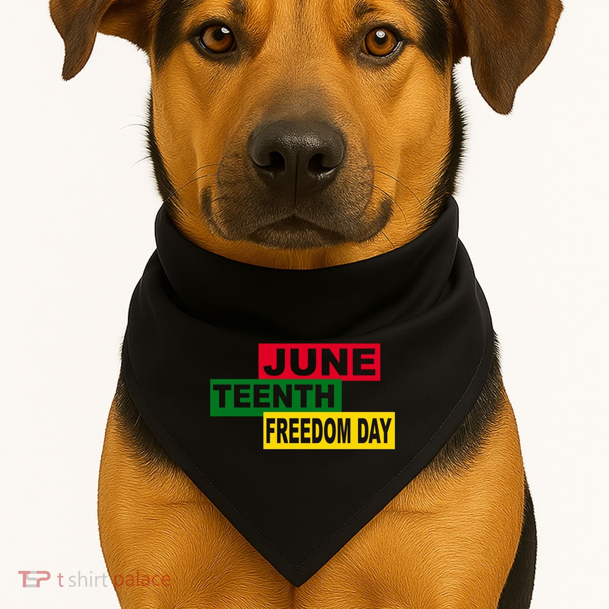 Juneteenth Freedom Day USA-Made Doggie Bandana