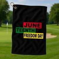 Juneteenth Freedom Day Golf Towel thumb 1