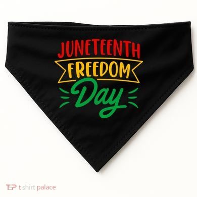 Juneteenth Freedom Day Celebration USA-Made Doggie Bandana