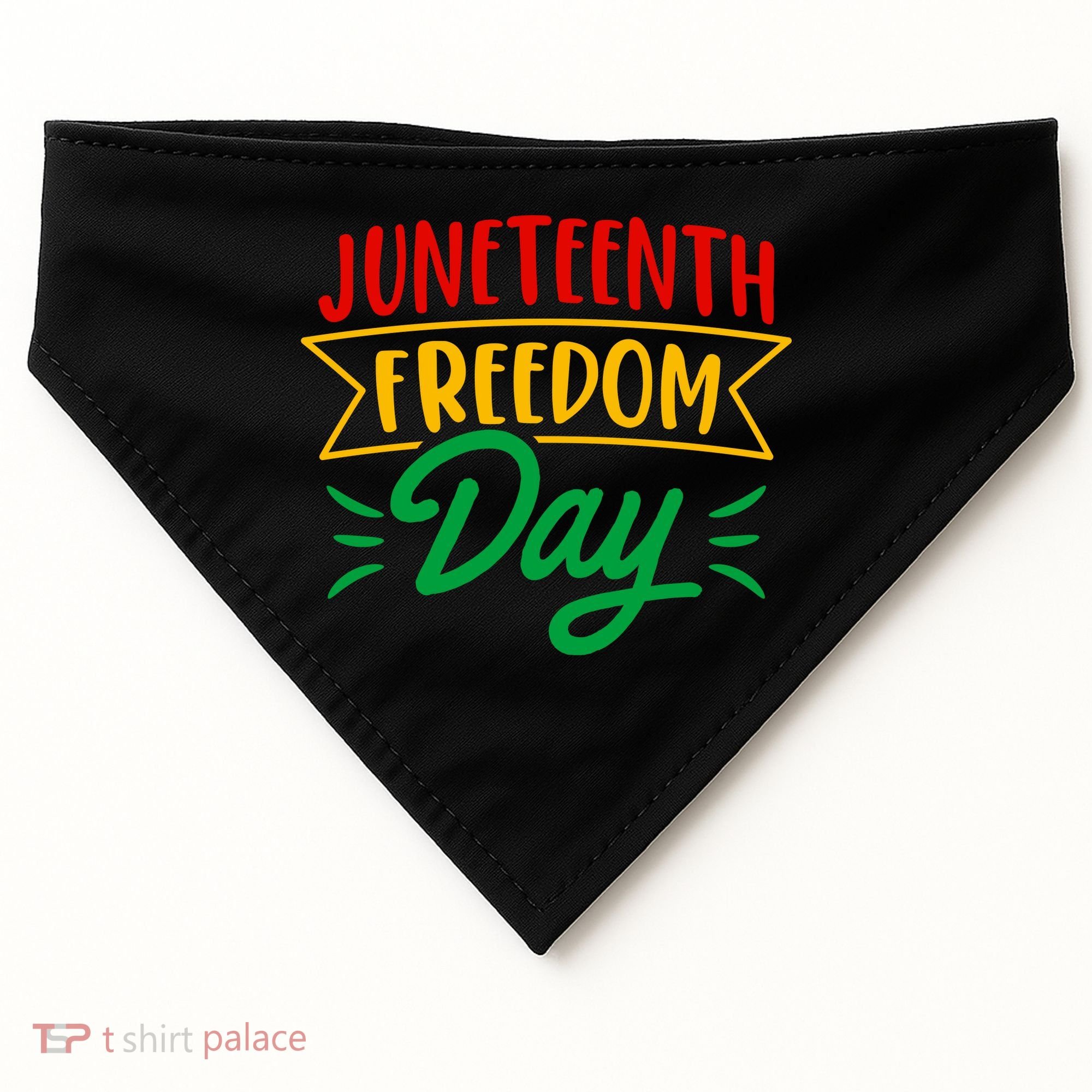 Juneteenth Freedom Day Celebration USA-Made Doggie Bandana