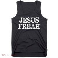 Jesus Freak Distressed Shirt Christian Religious Tank Top thumb 0