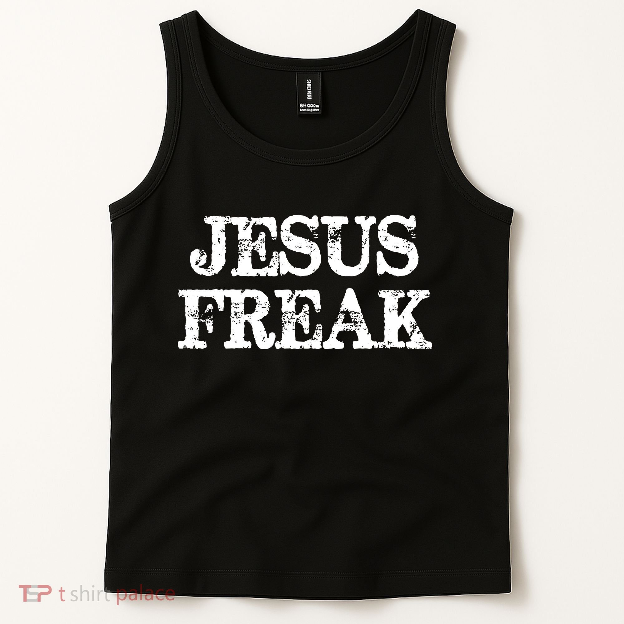 Jesus Freak Distressed Shirt Christian Religious Tank Top