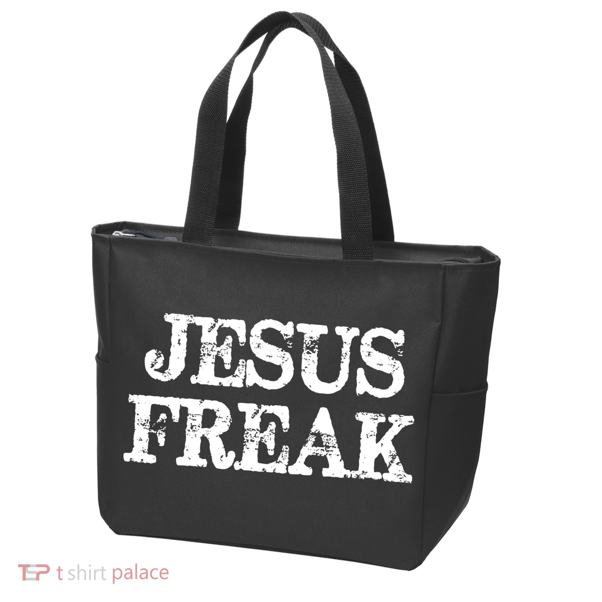 Jesus Freak Distressed Shirt Christian Religious Tote Bag