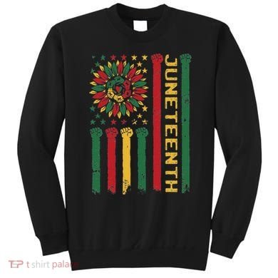 Junenth Freedom Day Afro African American June 19th 1865 Sweatshirt