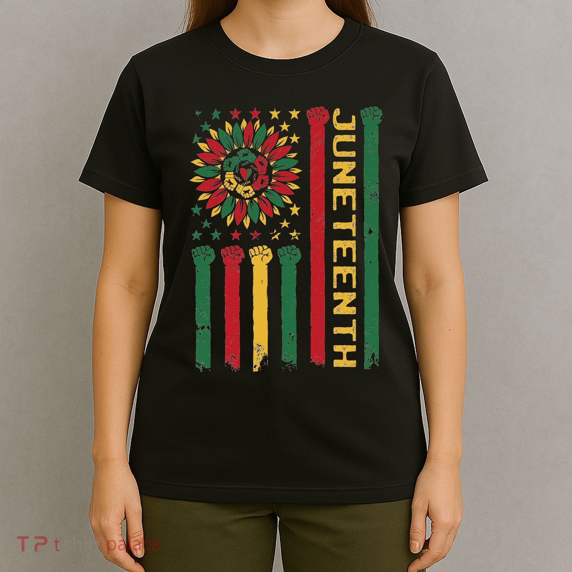 Junenth Freedom Day Afro African American June 19th 1865 T-Shirt