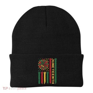 Junenth Freedom Day Afro African American June 19th 1865 Beanie