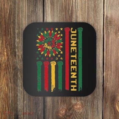 Junenth Freedom Day Afro African American June 19th 1865 Coaster