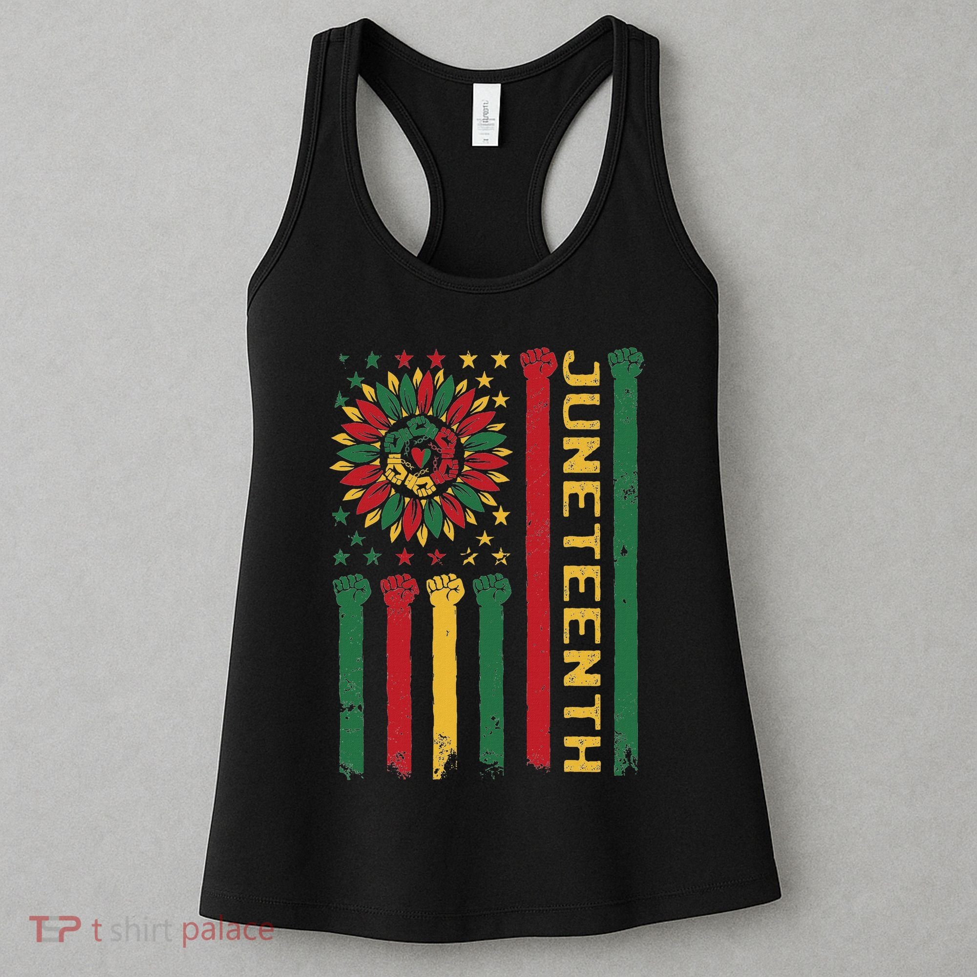 Junenth Freedom Day Afro African American June 19th 1865 Women's Tank Top
