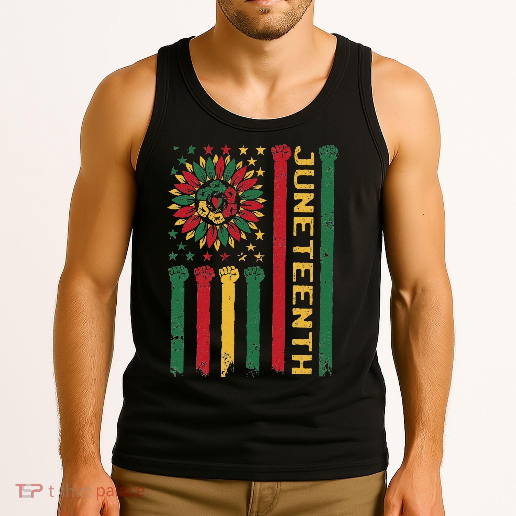Junenth Freedom Day Afro African American June 19th 1865 Tank Top