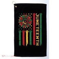 Junenth Freedom Day Afro African American June 19th 1865 Golf Towel thumb 0