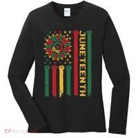 Junenth Freedom Day Afro African American June 19th 1865 Women's Long Sleeve Shirt thumb 0