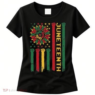 Junenth Freedom Day Afro African American June 19th 1865 Women's T-Shirt