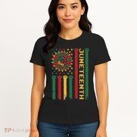 Junenth Freedom Day Afro African American June 19th 1865 Women's T-Shirt thumb 4