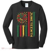Junenth Freedom Day Afro African American June 19th 1865 Kids Long Sleeve Shirt thumb 0