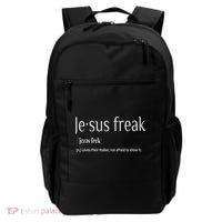 Jesus Freak Funny Christian Calligraphy Faith In God Backpack thumb 0
