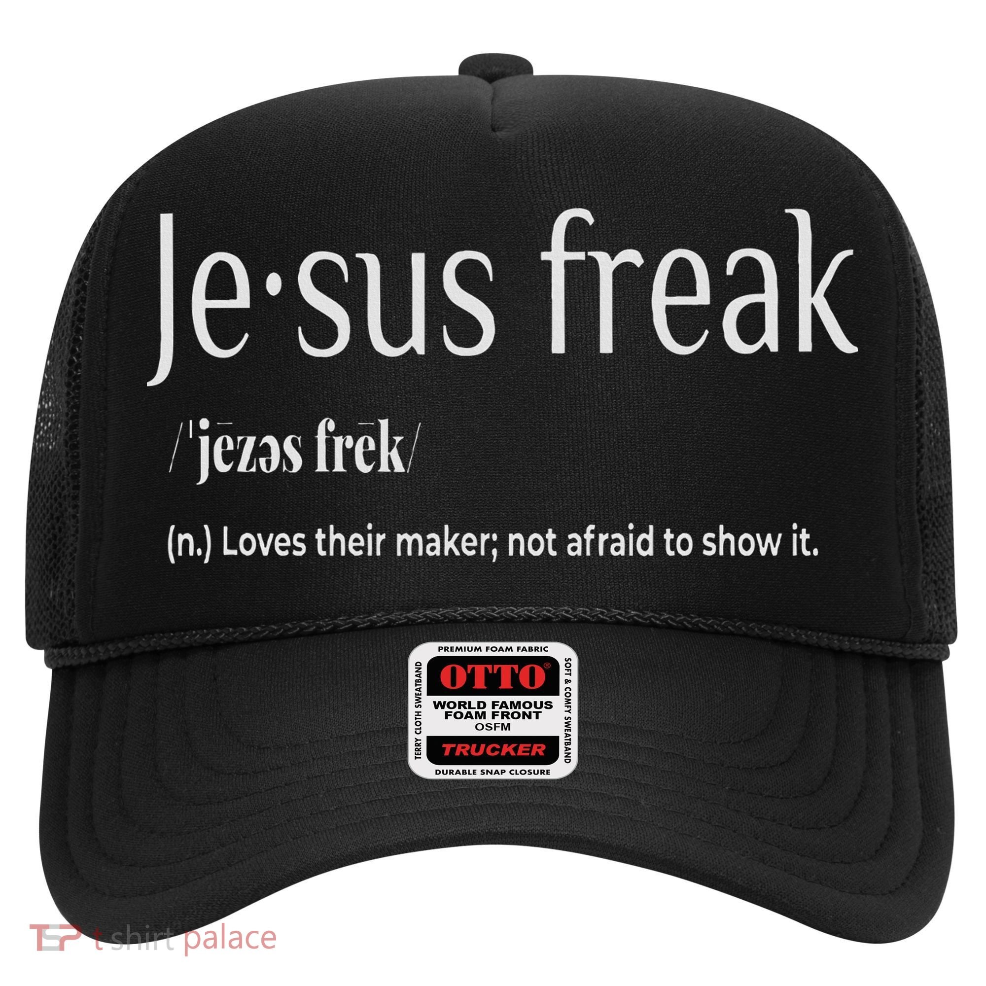 Jesus Freak Funny Christian Calligraphy Faith In God Hat