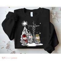 Jesus Faith Hope Love Snowman Christmas Xmas Sweatshirt thumb 2