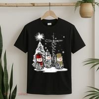 Jesus Faith Hope Love Snowman Christmas Xmas T-Shirt thumb 2