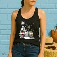 Jesus Faith Hope Love Snowman Christmas Xmas Women's Tank Top thumb 2