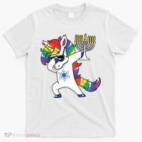 Jewnicorn Funny Hanukkah Unicorn Dabbing Unicorn T-Shirt thumb 0