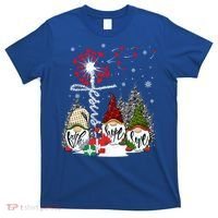 Jesus Faith Hope Love Xmas Christian Gnomes Dandelion Cool Gift T-Shirt thumb 0