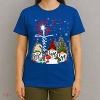 Jesus Faith Hope Love Xmas Christian Gnomes Dandelion Cool Gift T-Shirt thumb 4