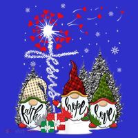 Jesus Faith Hope Love Xmas Christian Gnomes Dandelion Cool Gift Women's Tank Top thumb 5