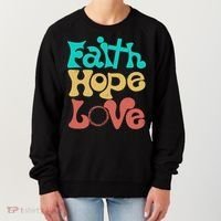 Jesus Faith Hope Love Retro Women's Sweatshirt thumb 0