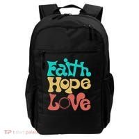 Jesus Faith Hope Love Retro Backpack thumb 0