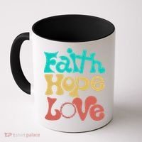 Jesus Faith Hope Love Retro Coffee Mug thumb 0