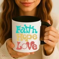 Jesus Faith Hope Love Retro Coffee Mug thumb 3