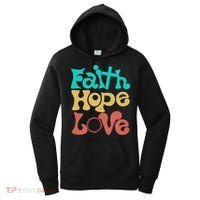 Jesus Faith Hope Love Retro Women's Hoodie thumb 0