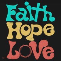 Jesus Faith Hope Love Retro Women's Hoodie thumb 2