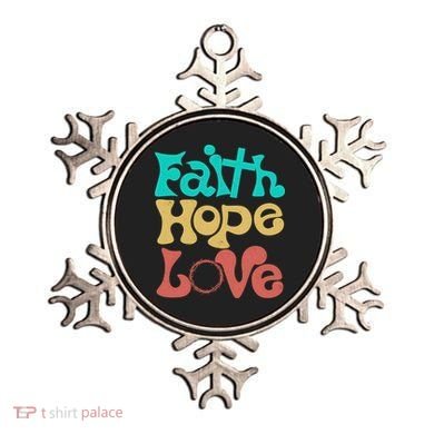 Jesus Faith Hope Love Retro Ornament