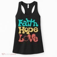 Jesus Faith Hope Love Retro Women's Tank Top thumb 0
